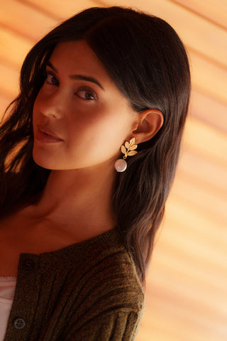 Leafy Pearl XL Earrings