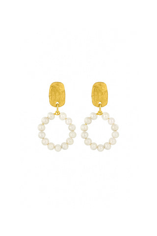 Pearly Circle Earrings