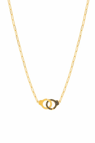 Handcuffs Pavé Necklace - Sofia Godinho Necklaces
