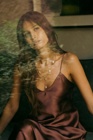 León Pearls Necklace styled in chic everyday look